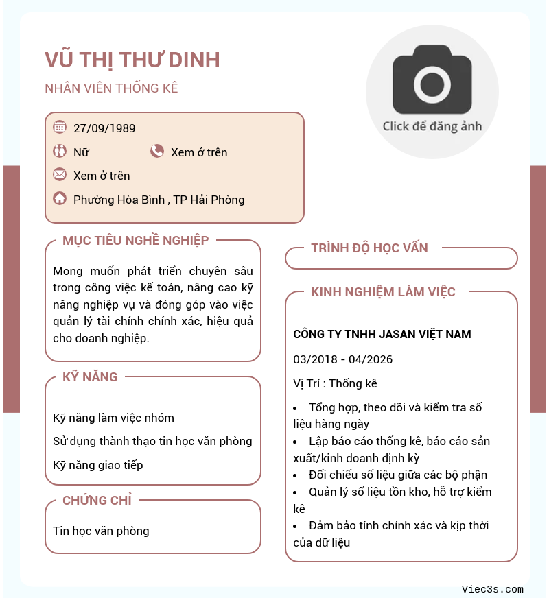 CV ứng viên