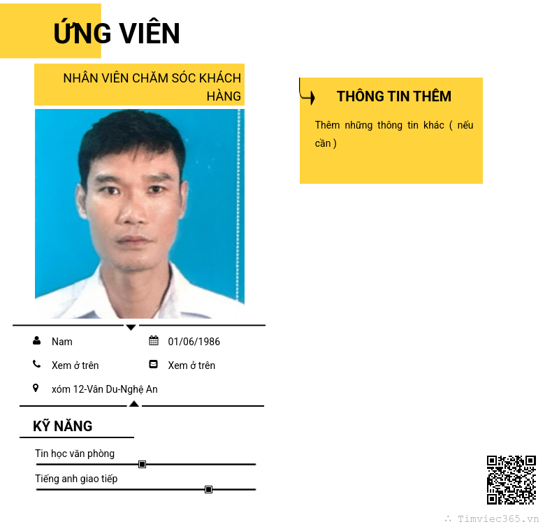 CV ứng viên