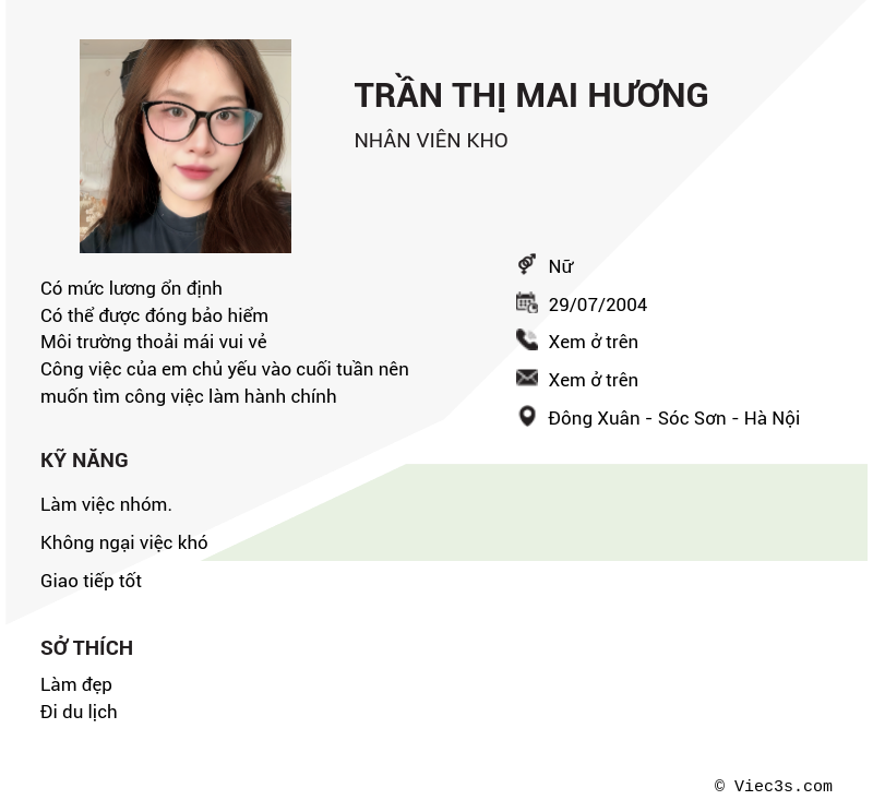 CV ứng viên