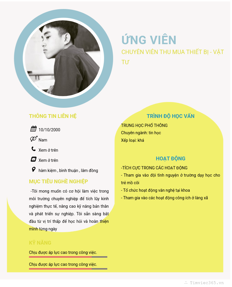 CV ứng viên