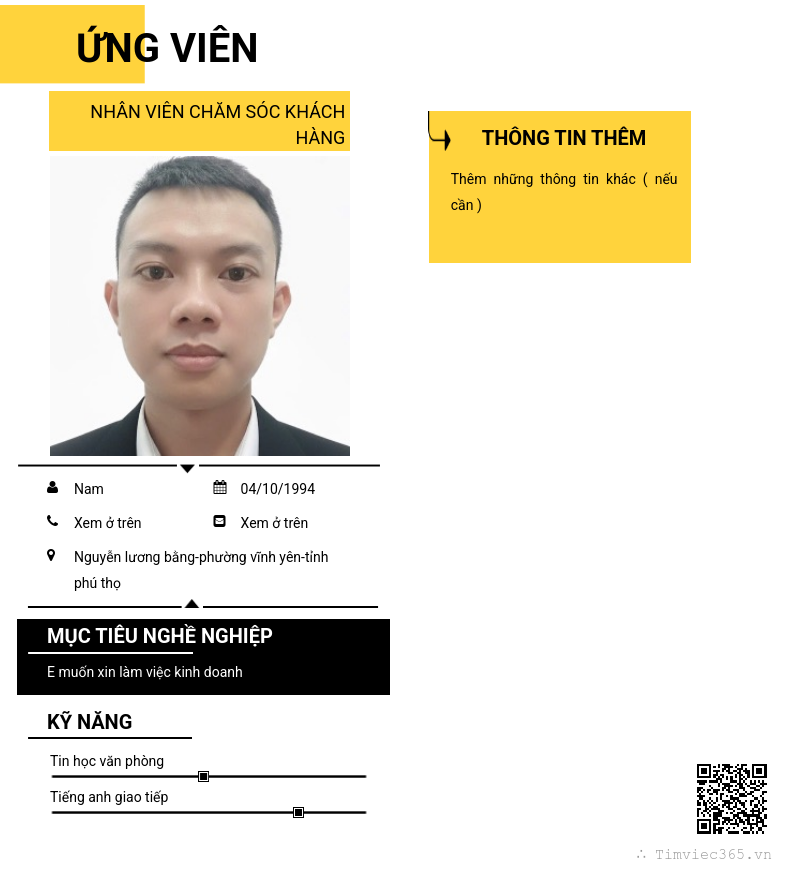CV ứng viên