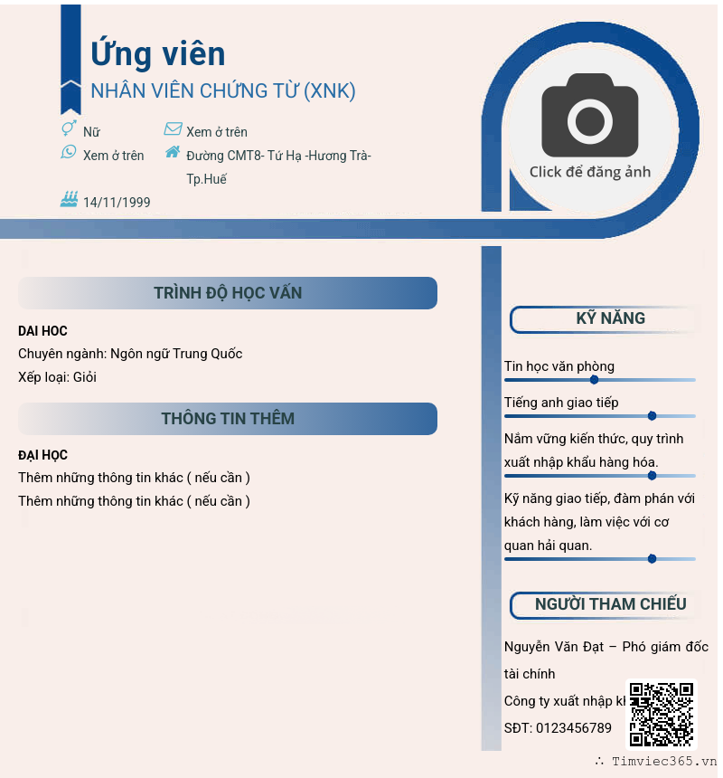 CV ứng viên