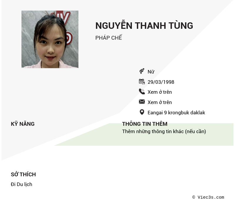 CV ứng viên