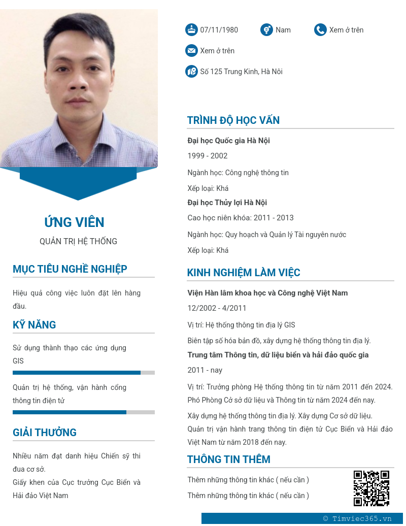 CV ứng viên