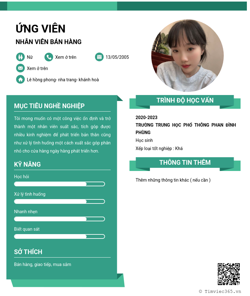 CV ứng viên