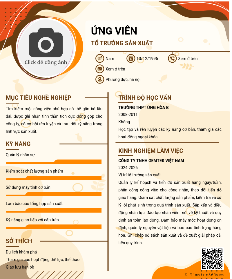 CV ứng viên