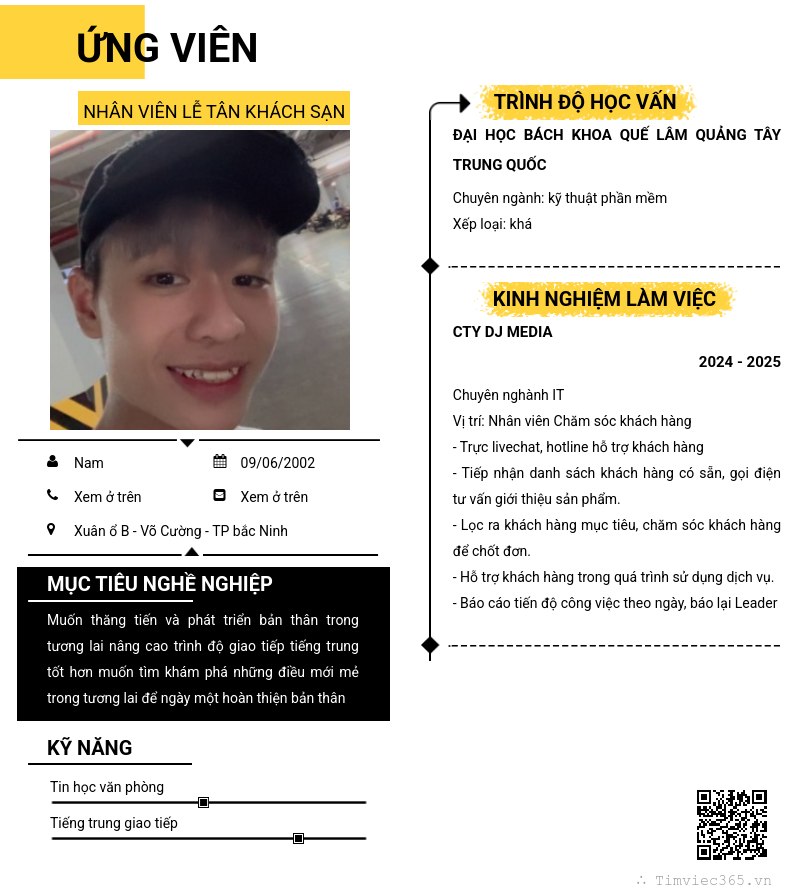 CV ứng viên