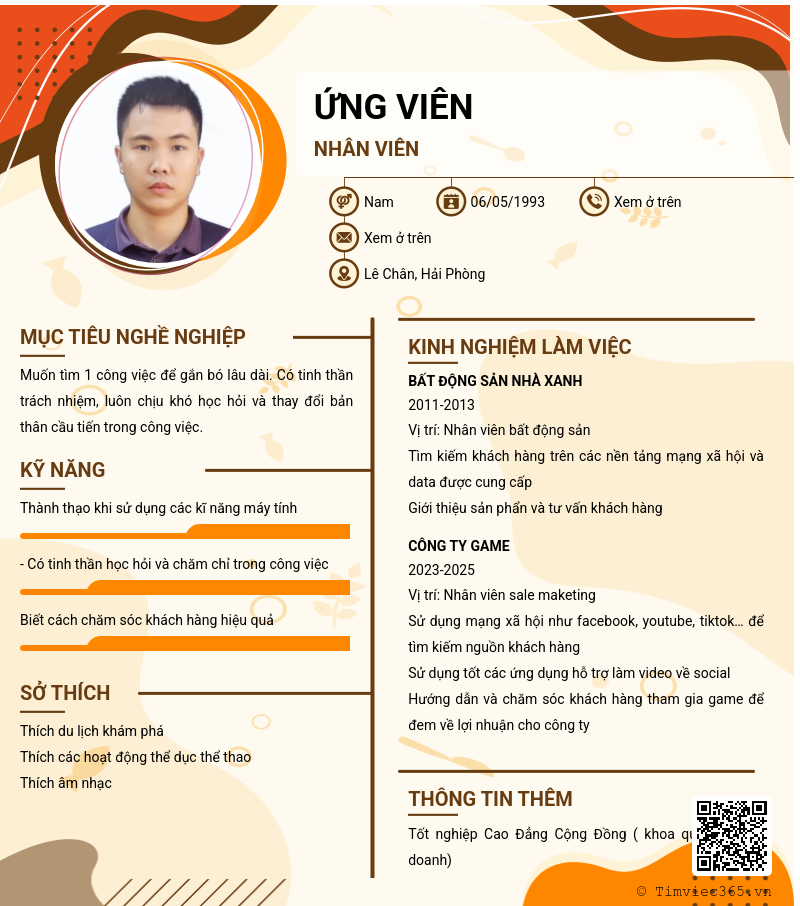 CV ứng viên