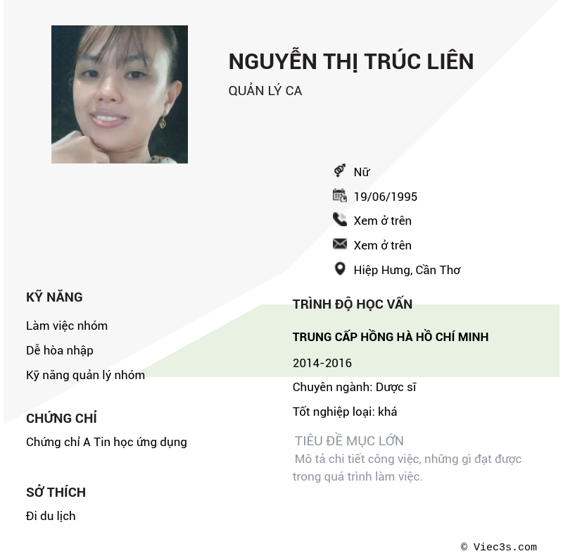 CV ứng viên