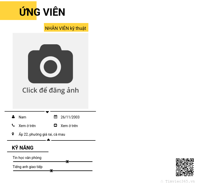 CV ứng viên