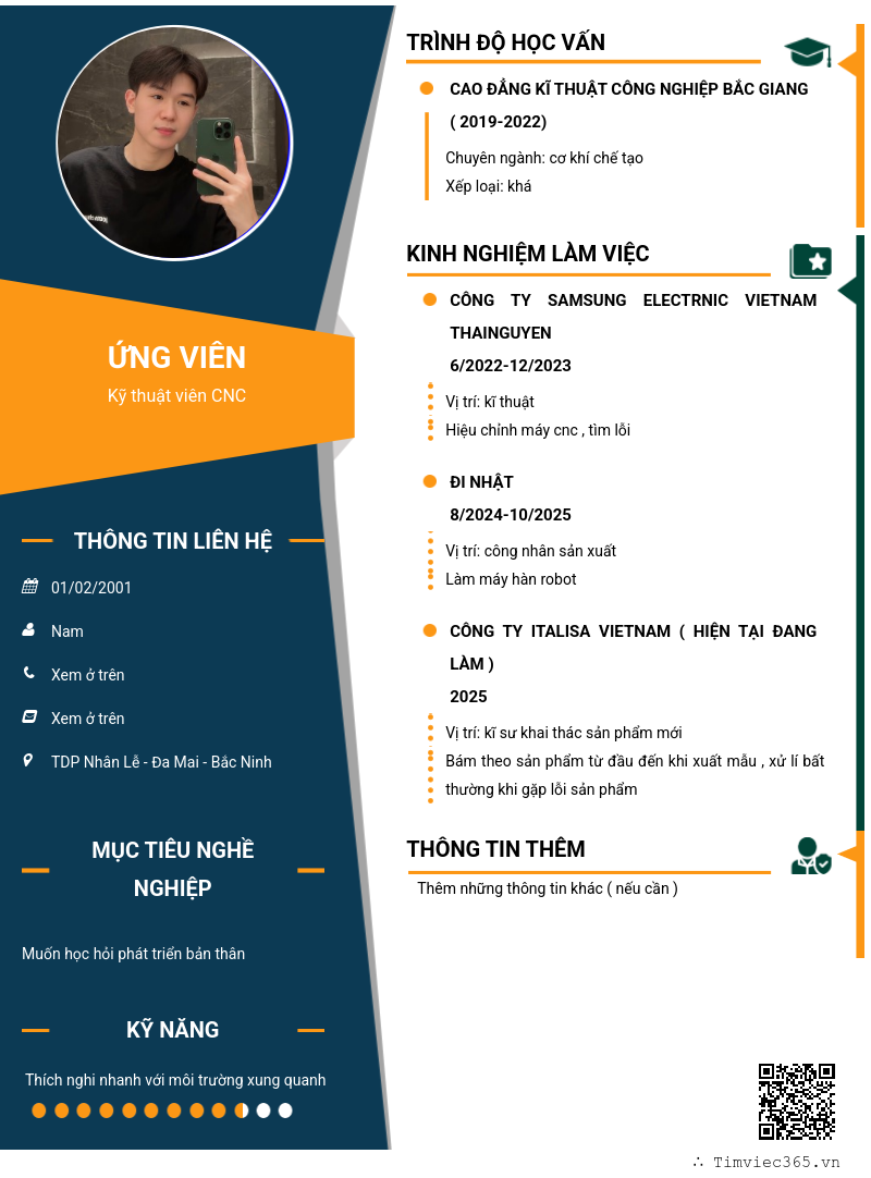 CV ứng viên