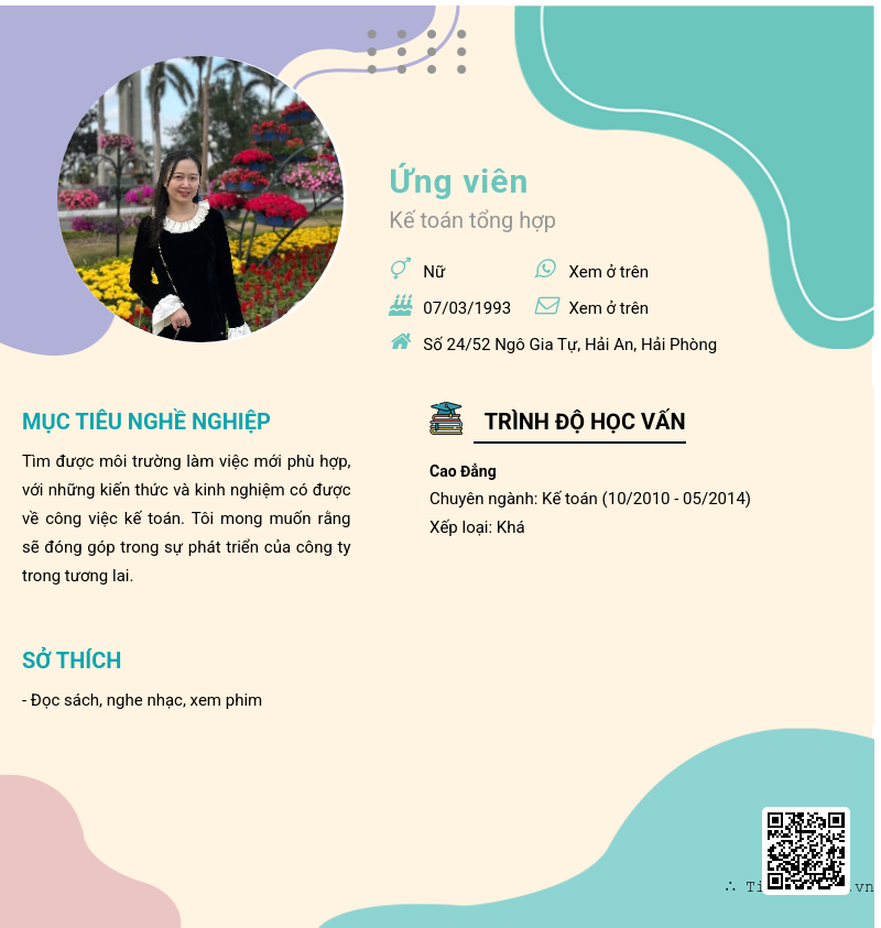CV ứng viên