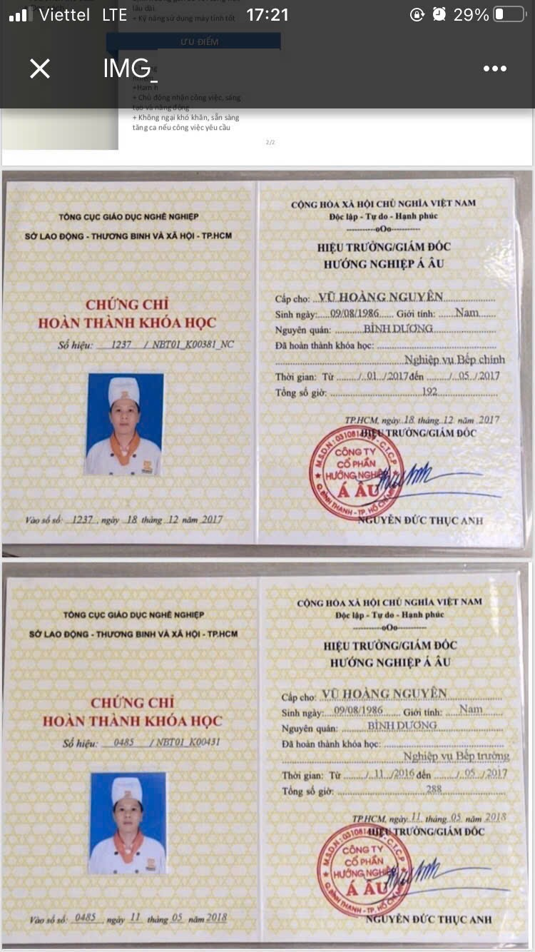 CV ứng viên