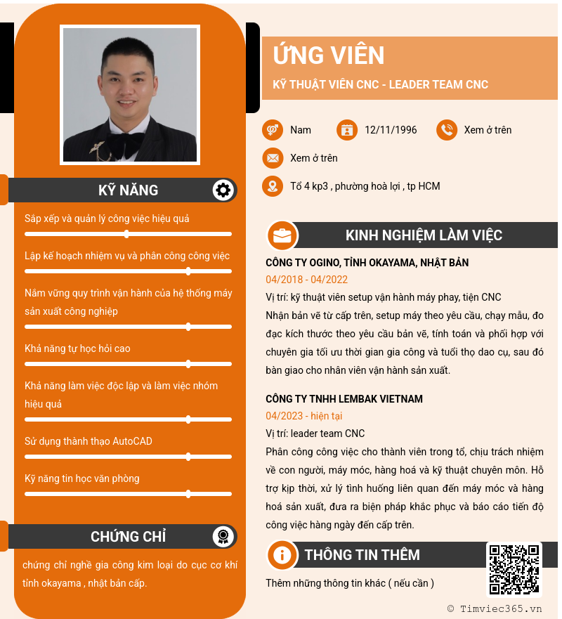 CV ứng viên