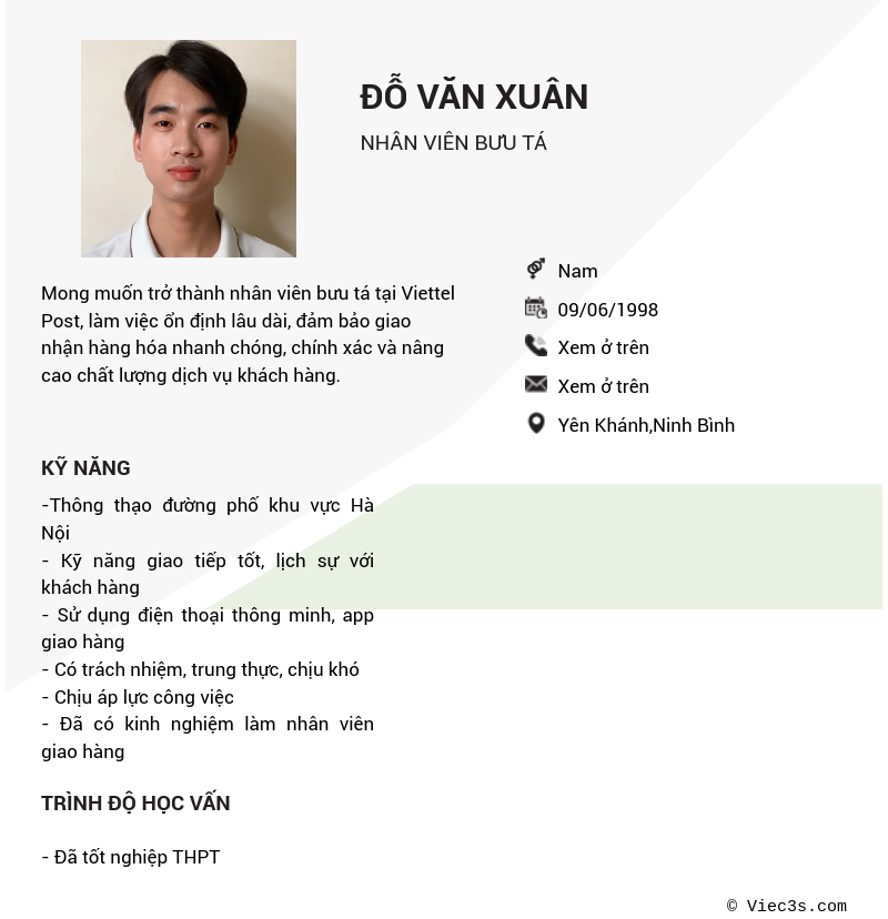 CV ứng viên