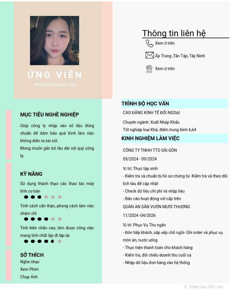 CV ứng viên