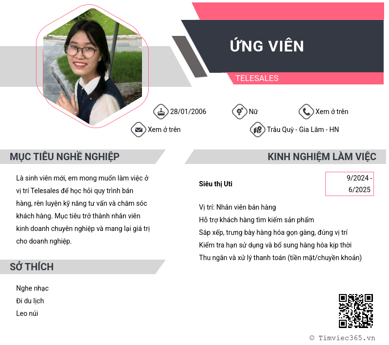 CV ứng viên