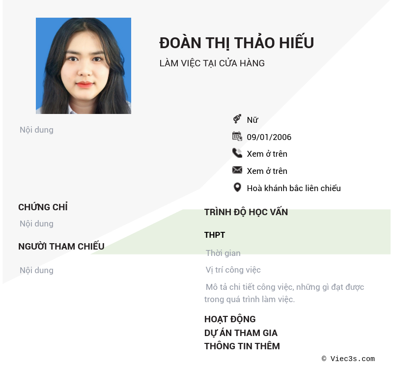CV ứng viên