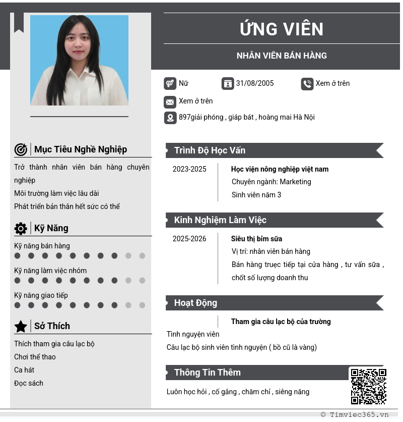 CV ứng viên