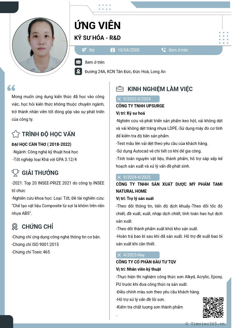 CV ứng viên