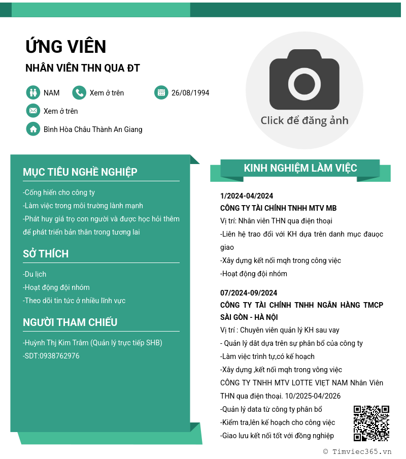 CV ứng viên