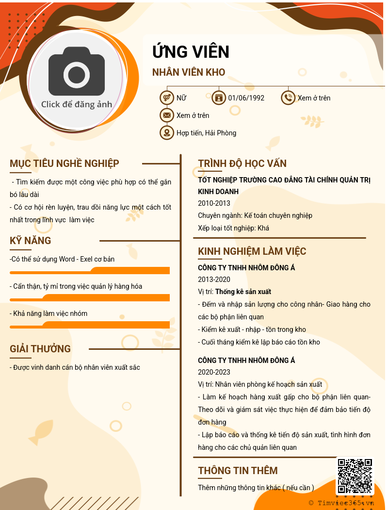 CV ứng viên