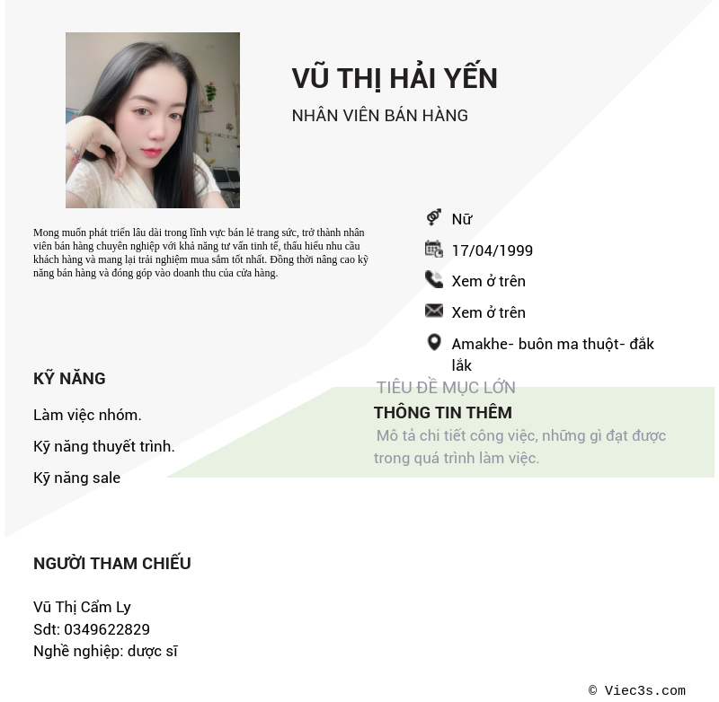 CV ứng viên