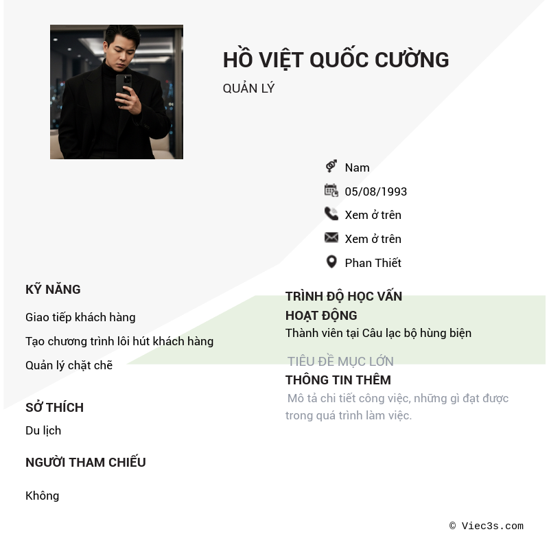 CV ứng viên