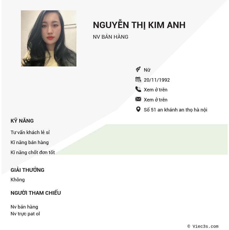CV ứng viên