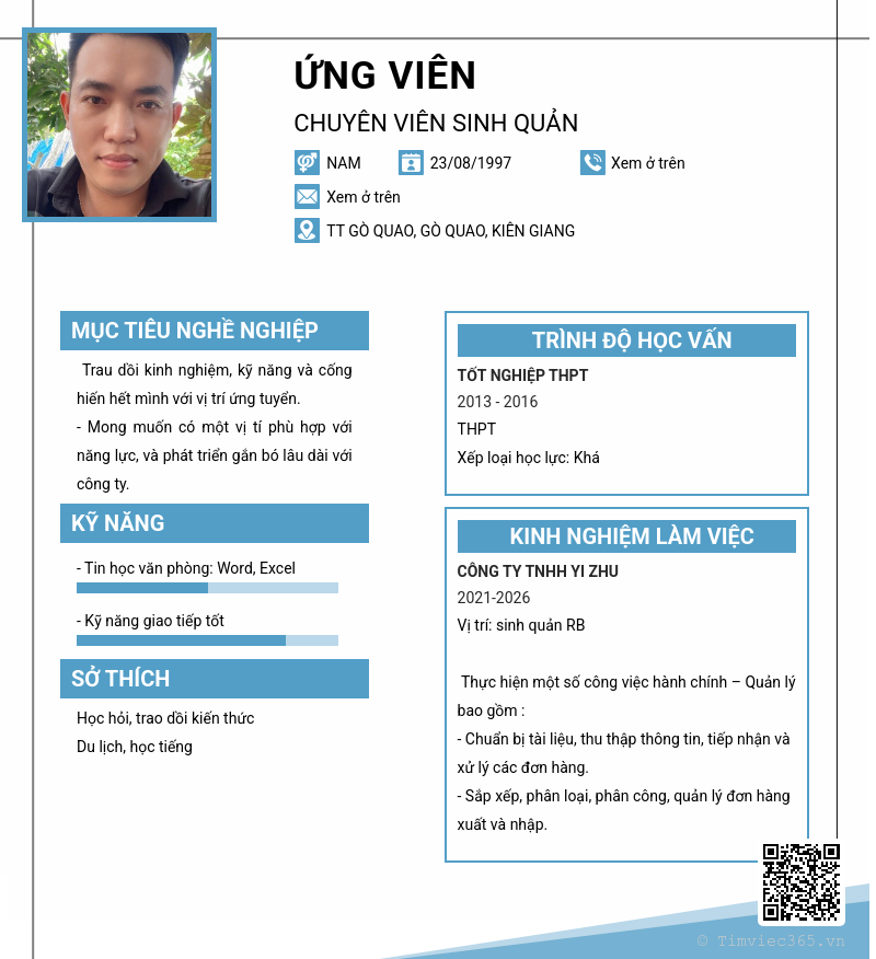 CV ứng viên