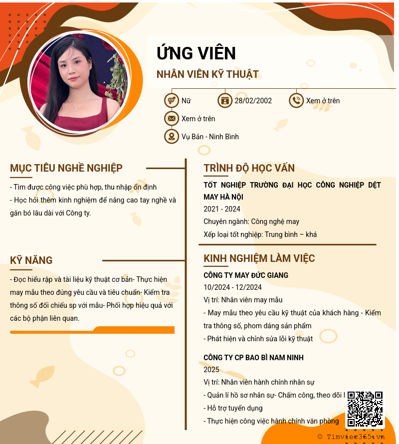 CV ứng viên