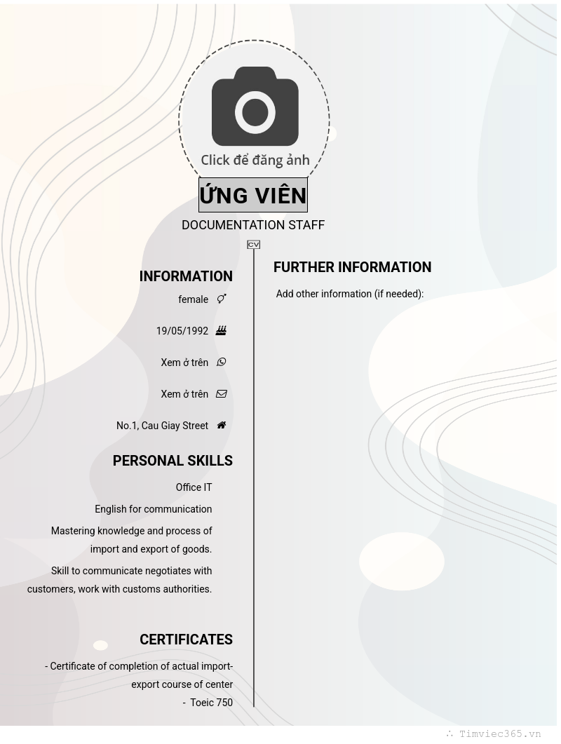 CV ứng viên