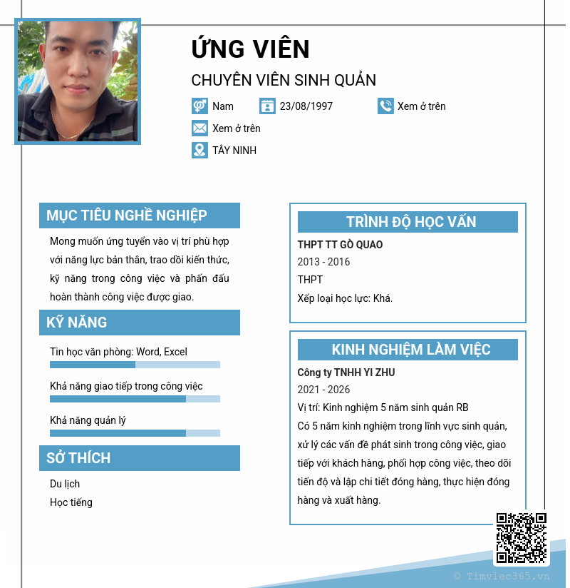 CV ứng viên