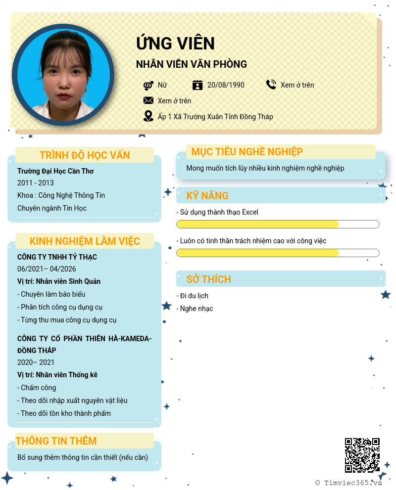 CV ứng viên