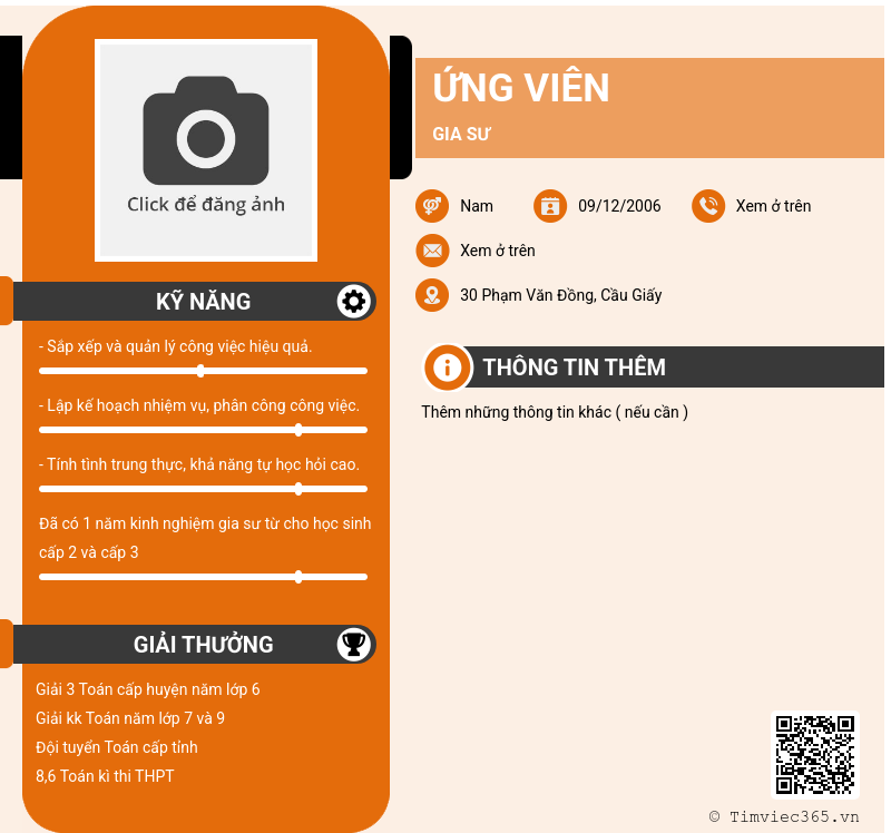 CV ứng viên