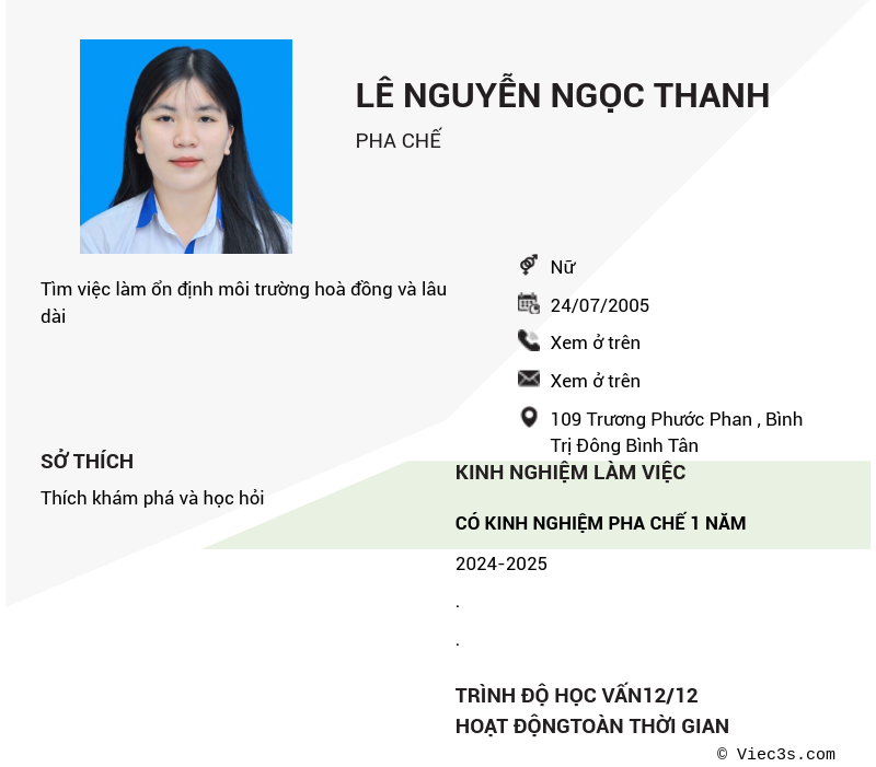 CV ứng viên