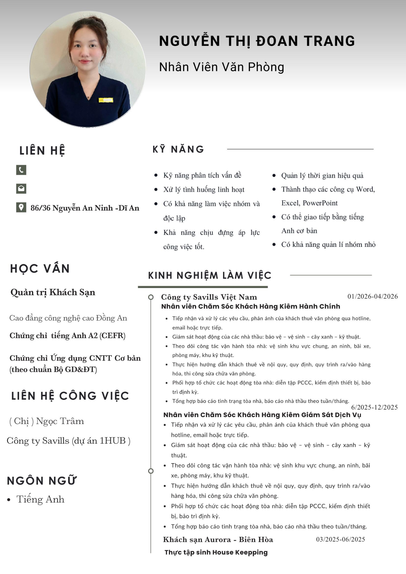 CV ứng viên