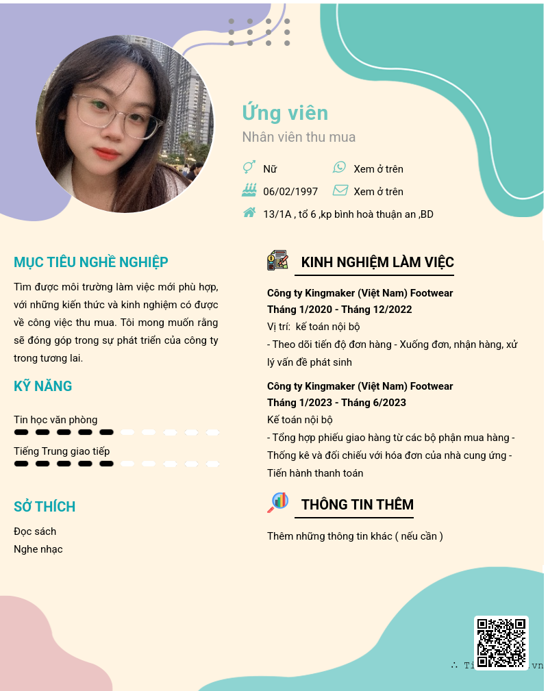 CV ứng viên