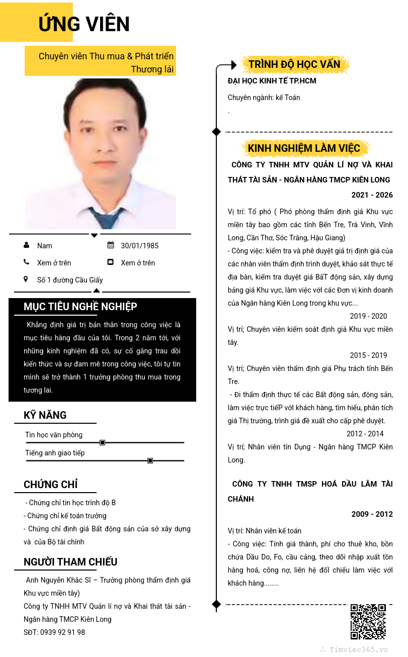 CV ứng viên