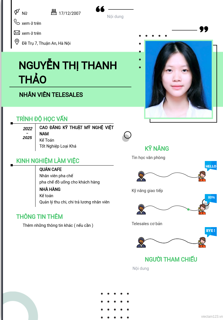 CV ứng viên