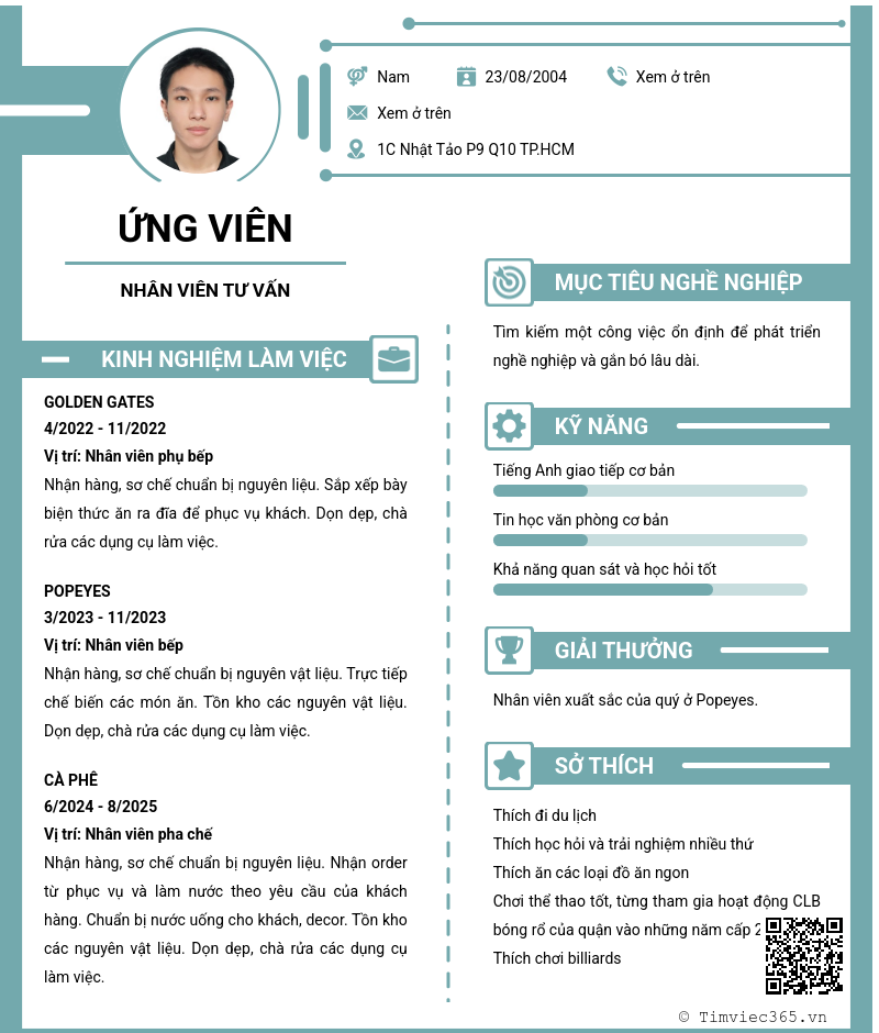 CV ứng viên