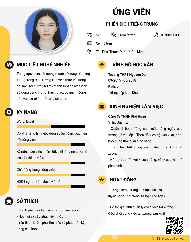 CV ứng viên