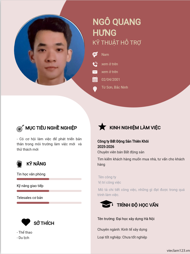 CV ứng viên