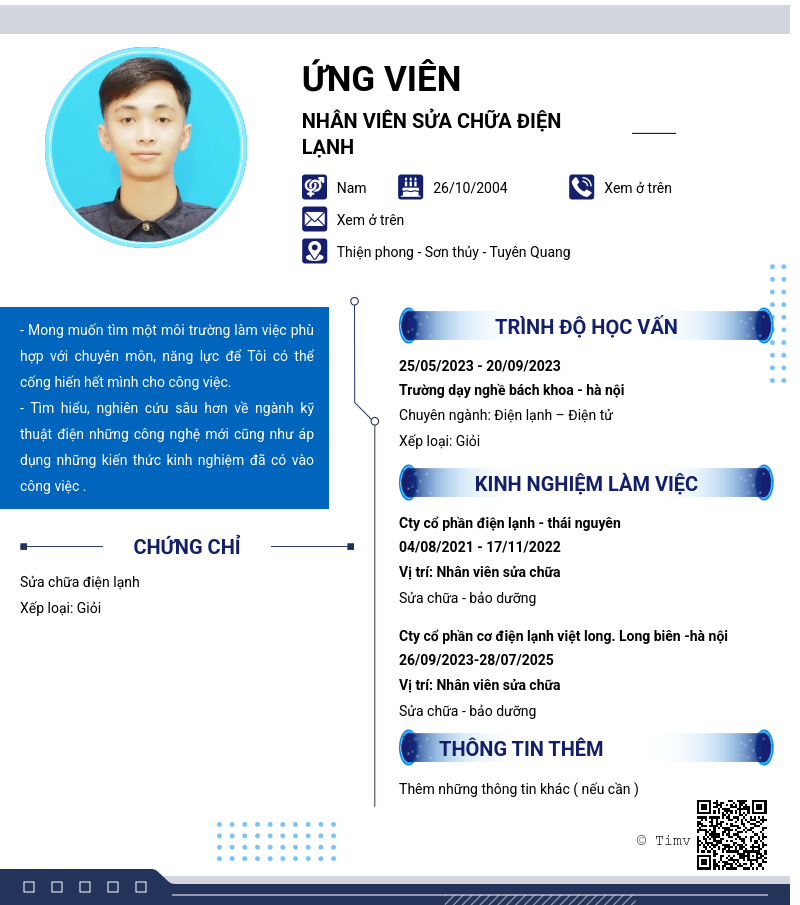 CV ứng viên