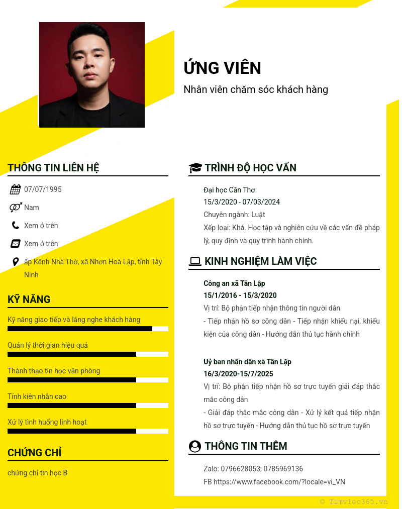 CV ứng viên