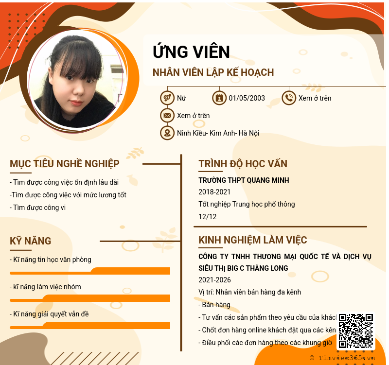 CV ứng viên