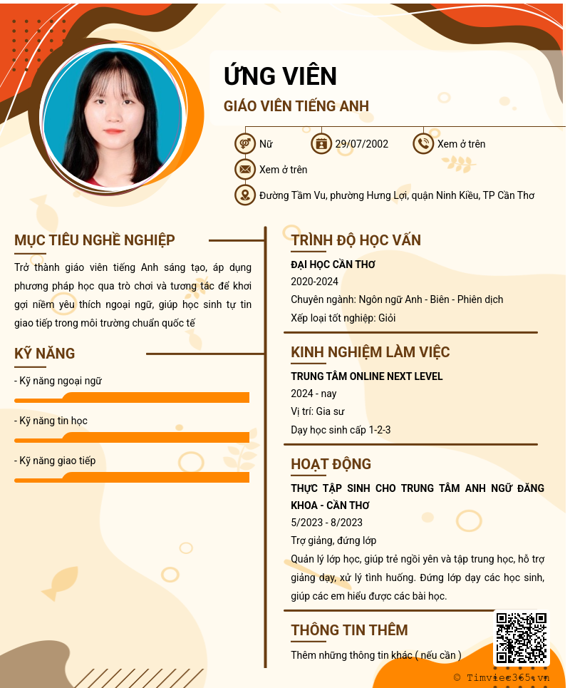 CV ứng viên