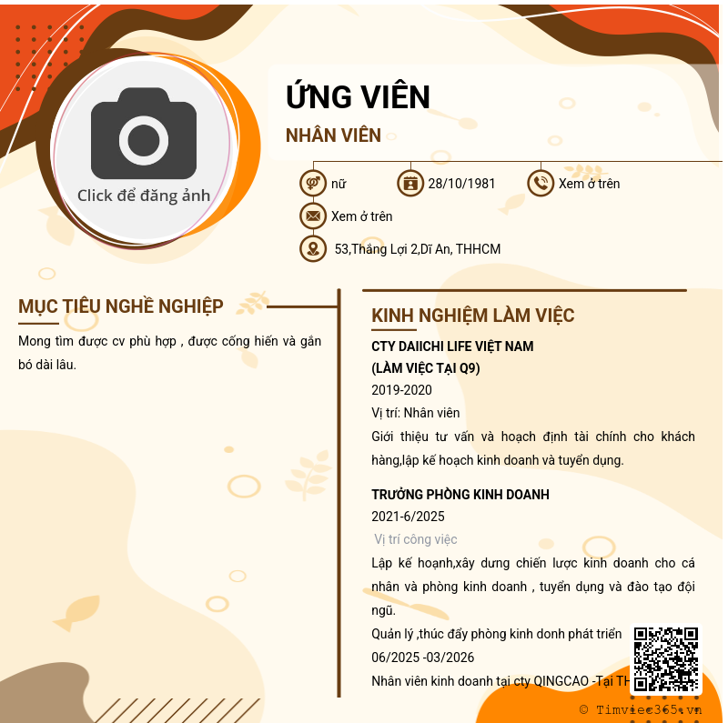 CV ứng viên