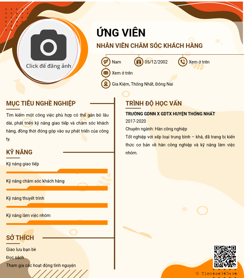 CV ứng viên