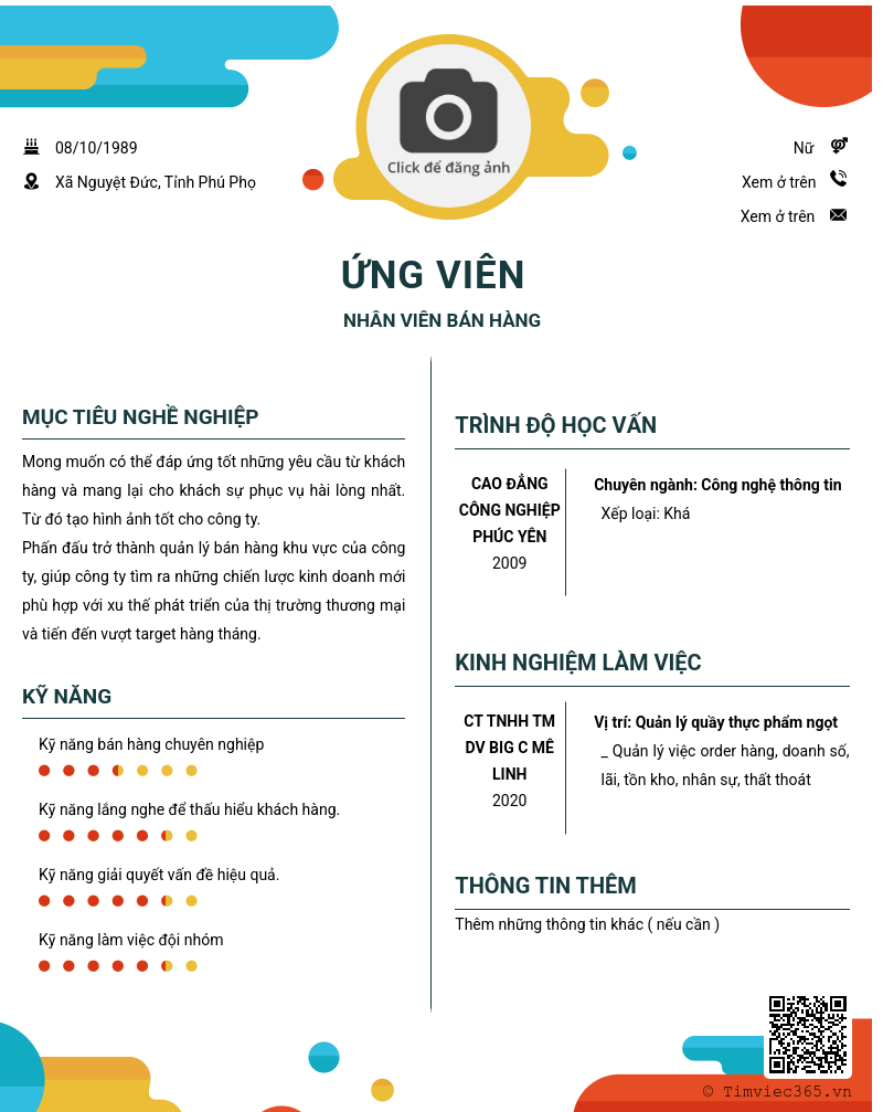 CV ứng viên